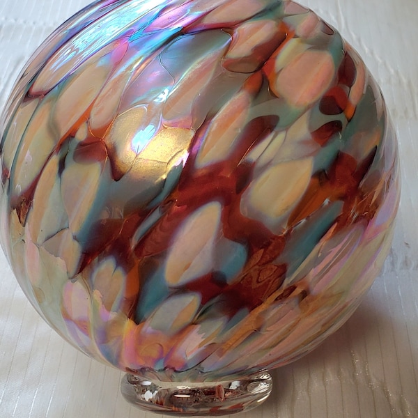 5 1/2"  Gazing Ball/Pond Float "Coral Waves"