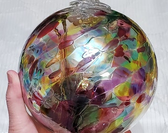 6-7" Witch Ball "Irid.  Rainbows"