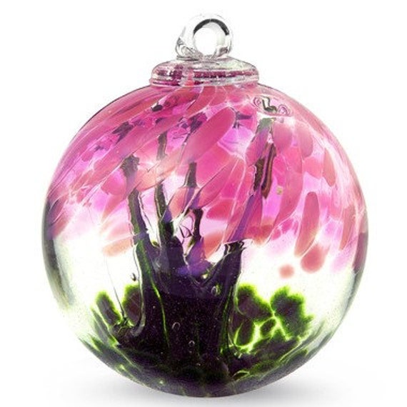 Handblown Glass Witch Ball - 4" Diameter Green & Aqua Hanging Decor (WB28) 5 thumbnail image