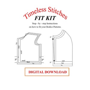 FIT KIT - How to fit your Bodice Patterns/ Timeless Stitches Sewing Booklet