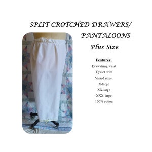 PLUS Size Split Crotch Drawers / Pantaloons