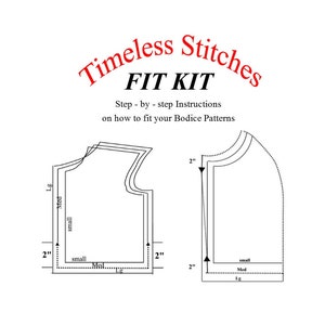 FIT KIT - How to fit your Bodice Patterns/ Timeless Stitches Sewing Booklet