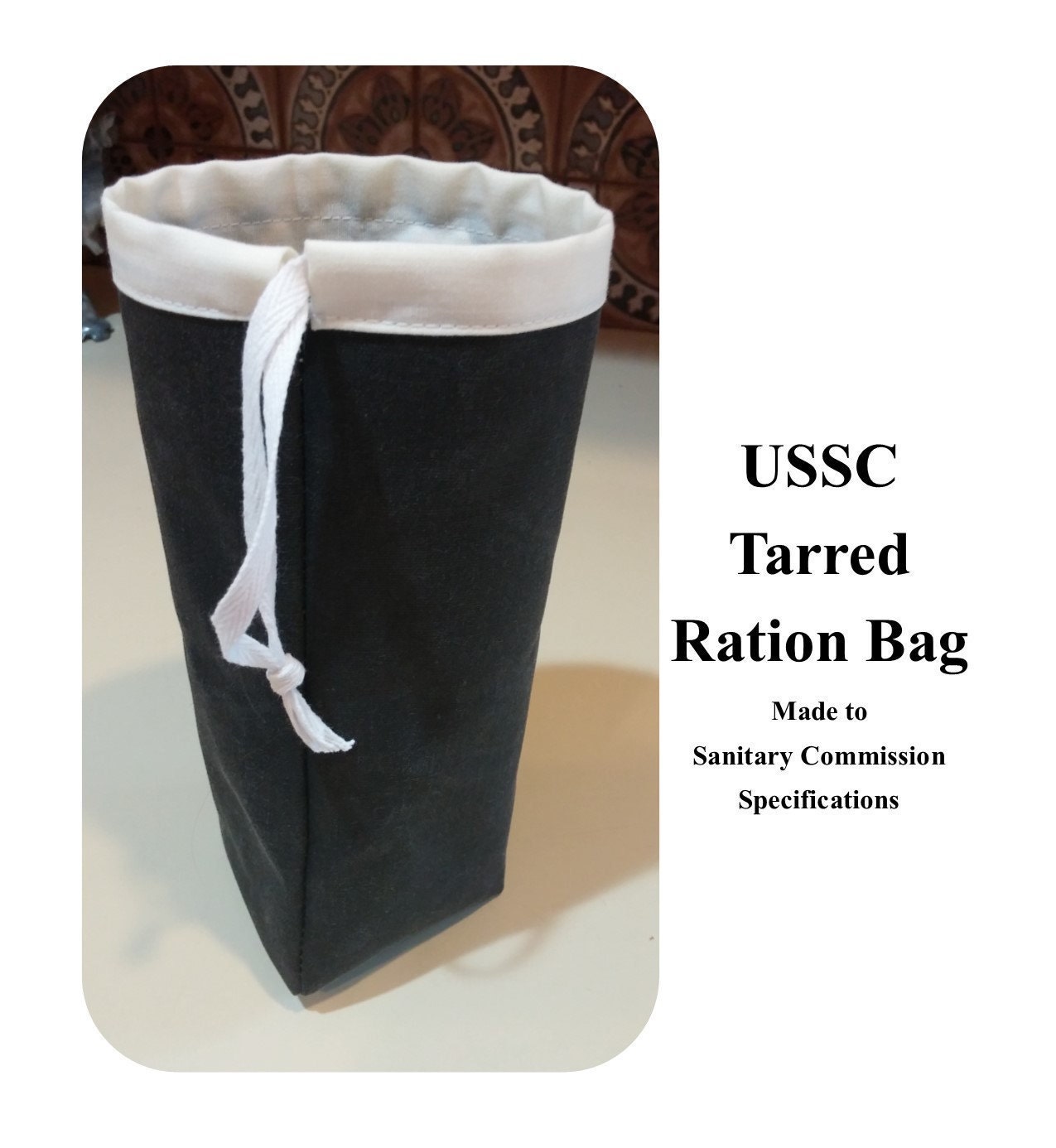Set of 2 Tarred Ration Bags - USSC - Sanitary Commission Ration Bag ...