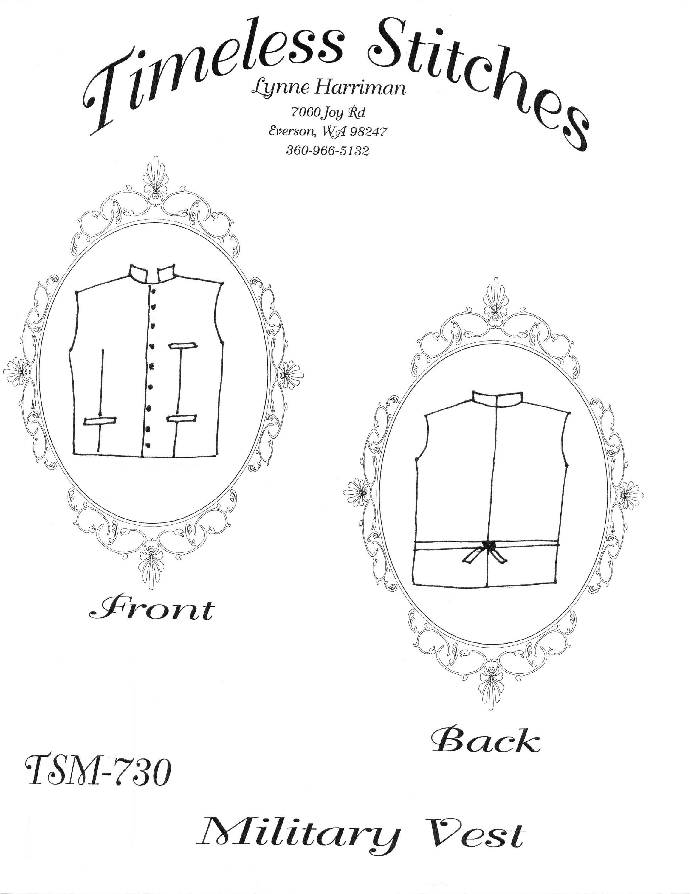 9 Button Military Vest/ Civil War Era Military Vest Pattern Etsy