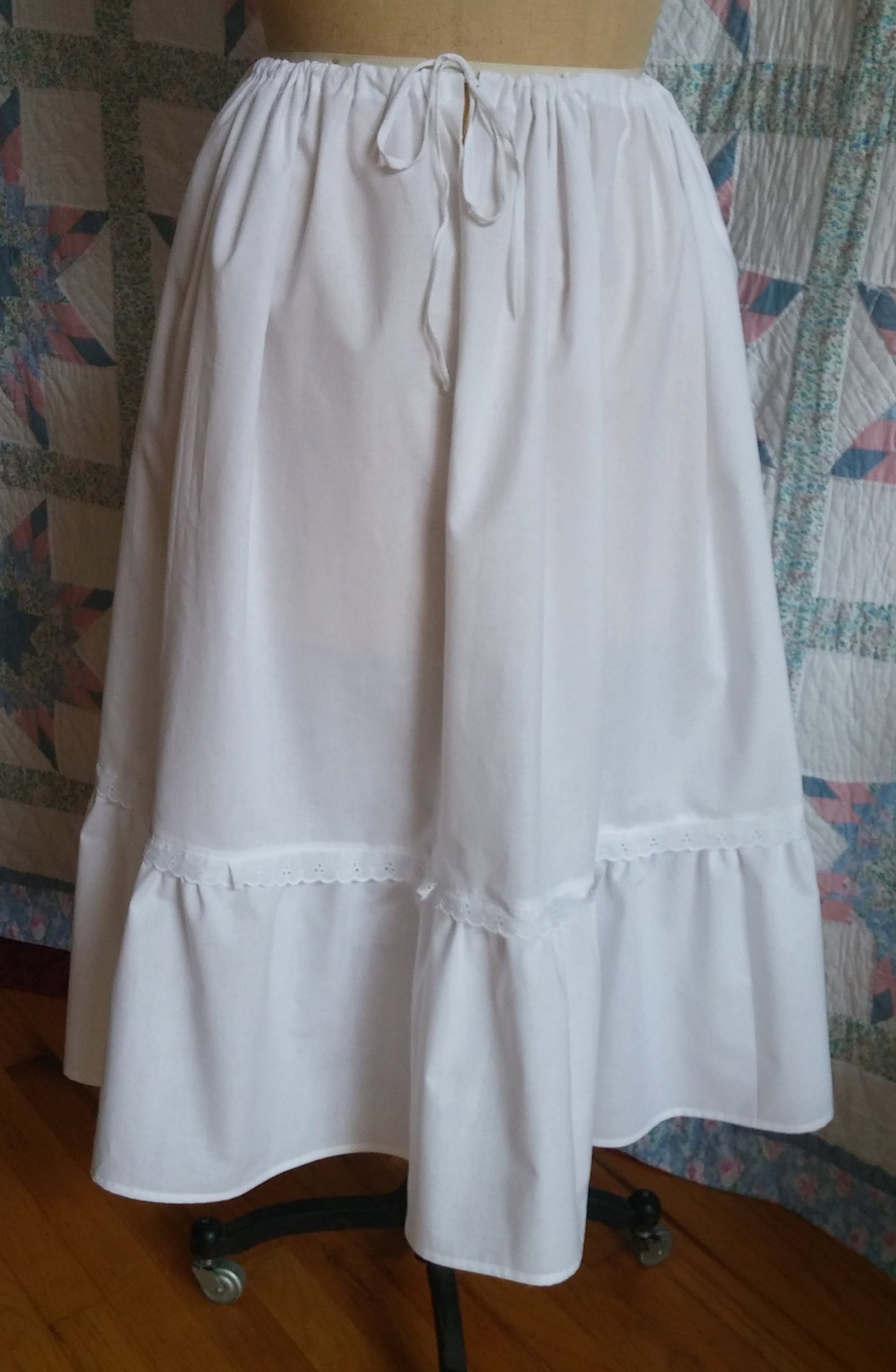 Flounced Petticoat Historical Petticoats Overhoop Etsy