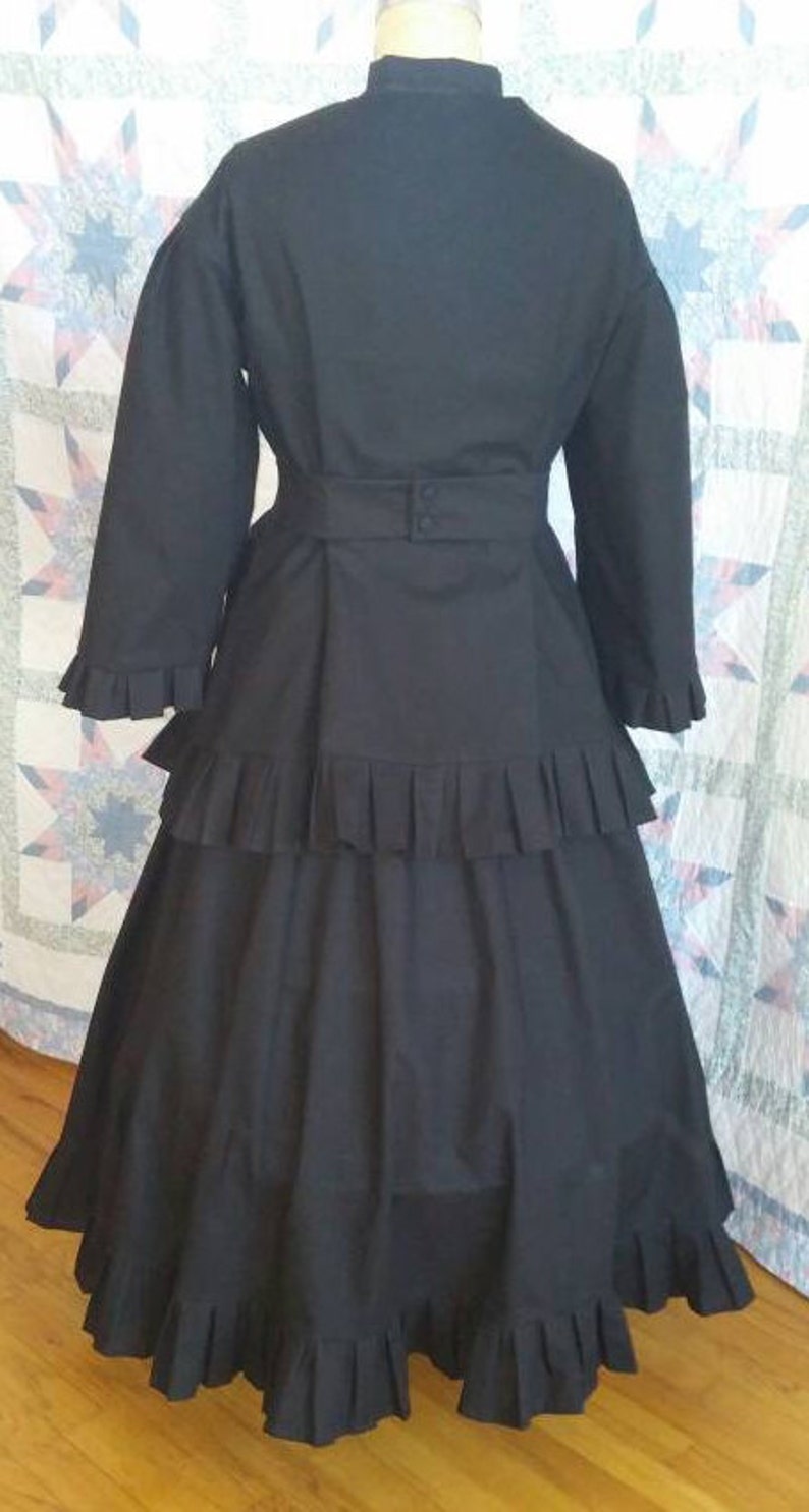 Black Civil War Era MOURNING 4 Piece Dress Ensemble Made Etsy
