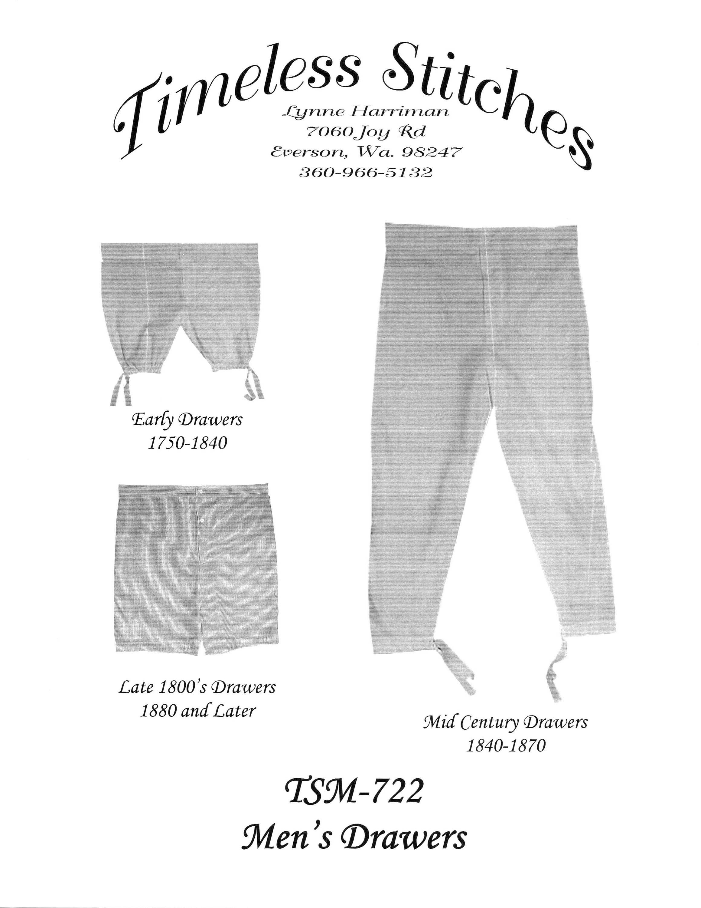 Men's Drawers/ 19th Century Men's Drawers Pattern - Etsy UK