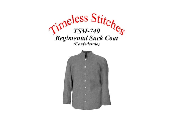 Regimental (confederate) Sack/ Civil War Era Regimental Sack Coat