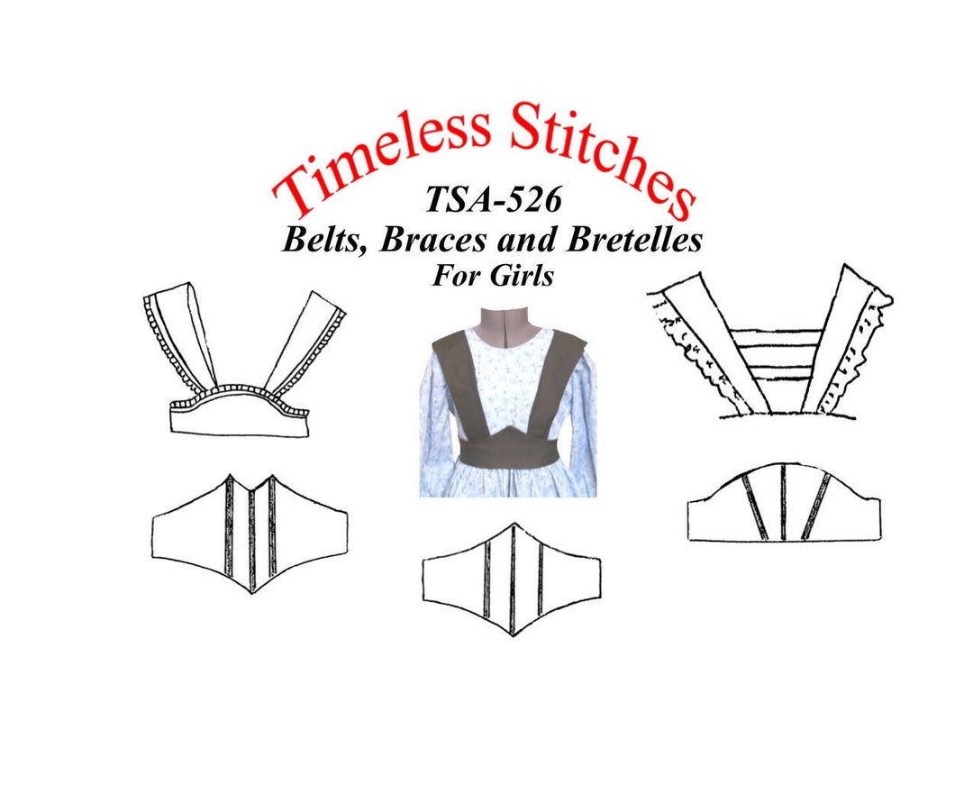 Belts Braces and Bretelles for Girls/19th Century Pattern/ Etsy