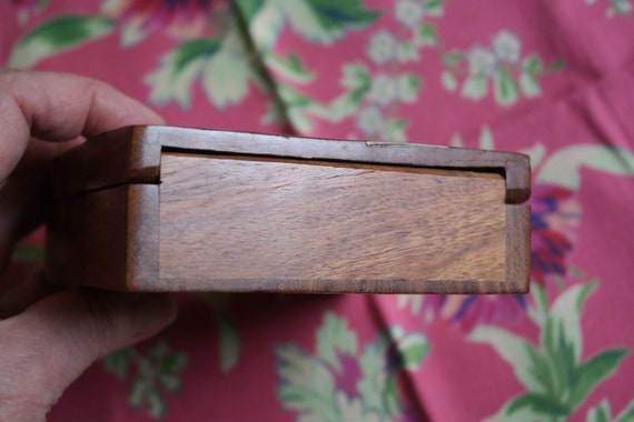 Vintage Wood and Brass Trinket Box - image 4