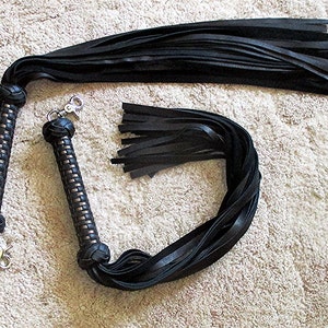 Matched Pair Leather Floggers image 1