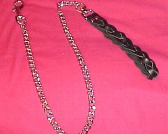 Leather and Chain Leash