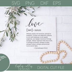 Definición de amor Tipografía/Biblia SVG/Png/Eps/DXF/Archivo de corte/Escritura/Diccionario/Casa de campo/Casa de campo moderna/Amor/Boda