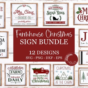 Farmhouse Christmas SVG Bundle-Christmas Sign Making SVG Bundle