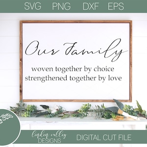 Our Family Svg|Adoption Svg|Blended Family Svg|Family Svg|Commercial Use|Digital Download|PNG|EPS|DXF|Silhouette|Cricut