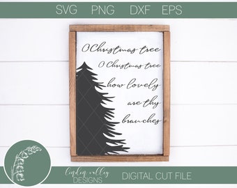 O Christmas Tree SVG|DXF|Png|Eps|Cut File|Winter SVG|Christmas Svg|Vertical Wood Sign Svg|Holiday Svg|Silhouette|Cricut|Digital
