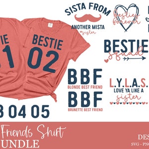 Meilleur ami SVG Bundle-Amitié SVG Bundle-assortir Tshirt SVG Bundle-Besties Svg