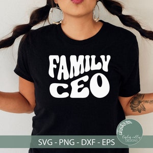 Family CEO SVG-Funny Mom SVG-Retro Svg-Funny Family Svg
