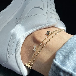 Butterfly Charm Anklet | 18k Gold Filled