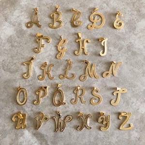 Cursive Initial Charms | 18k Gold Filled