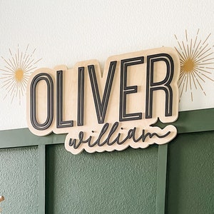 Custom Wooden Name Sign, Name Sign for Boy, Nursery Name Sign, Wood Name Sign, Large Name Sign for Nursery, Kids Wall Art, Custom Decor