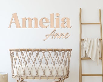 Name Cutouts for Nursery, Wooden Letters, Name Sign, Nursery Letters, Wall Art Above Crib, Nursery Decor, Nursery Wooden Name, Girl Nursery