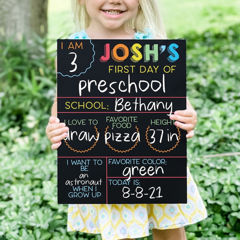 First Day of School Board Etsy