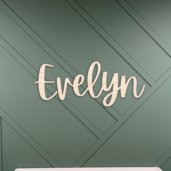 Nursery Wood Name Sign, 18" to 48" Wide, Wall Letters, Nursery decor, 3D Baby Name sign, Custom Name plaque, Baby Shower Gift, Kids Room