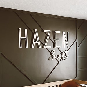 Name Cutouts for Nursery, Wood Letters For Wall, Name Sign, Nursery Wall Art, Nursery Decor, Freestanding Letters, Newborn Name Letters