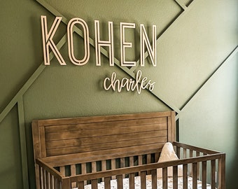 Name Cutouts for Nursery, Wooden Letters, Name Sign, Nursery Letters, Wall Art Above Crib, Nursery Decor, Nursery Wooden Name, Boy Nursery