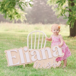 Personalized 3D Nursery Baby Name Sign, Custom Wood Name Plaque, Handcrafted Baby Room Decor, Wooden Wall Art, Kids Name Sign, Girl Nursery