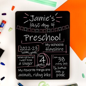 First Day of School Sign | Last Day of School Sign | Reversible First Day of School Sign, Back To School Photo, Back To School Sign for Girl