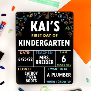 First Day of School Sign | Last Day of School Sign | Reversible First Day of School Sign | Back To School Photo | 1st Day of School for Boy