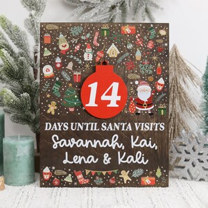 Personalized Holiday Countdown, Kids Christmas Countdown, Days Until Christmas, Family Countdown to Christmas, Advent Calendar