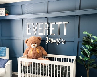 Name Cutouts for Nursery, Wooden Letters, Name Sign, Nursery Letters, Wall Art Above Crib, Nursery Decor, Nursery Wooden Name, Boy Nursery