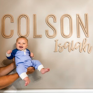 Stacked Names for Nursery, Wooden Letters, Nursery Letters, Wall Art Above Crib, Nursery Decor, Freestanding Wood Letters, Floating Letters