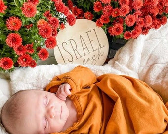 Wood Baby Name Sign | Personalized Birth Announcement Sign | 6" Newborn Name Sign | Name Announcement | Hospital Birth Announcement