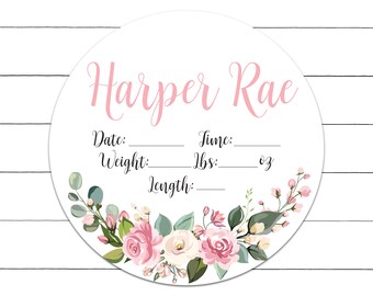 etsy birth announcement