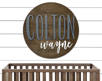 rustic name signs nursery