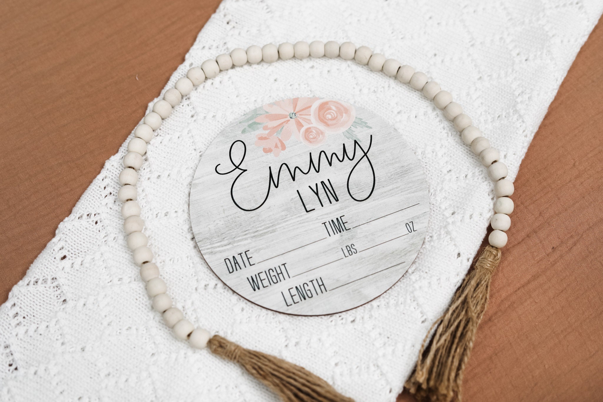 Birth Announcement Sign Baby Name Announcement Plaque Etsy