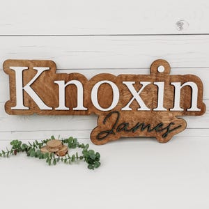 Nursery Name Sign Personalized, 3D Outline Name Sign, Custom Wood Name Sign, Name Sign for Kid Bedroom, Name Sign Wall Decor, Baby Name Sign