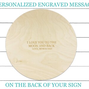 Personalized Engraved Message on the Back of your Sign
