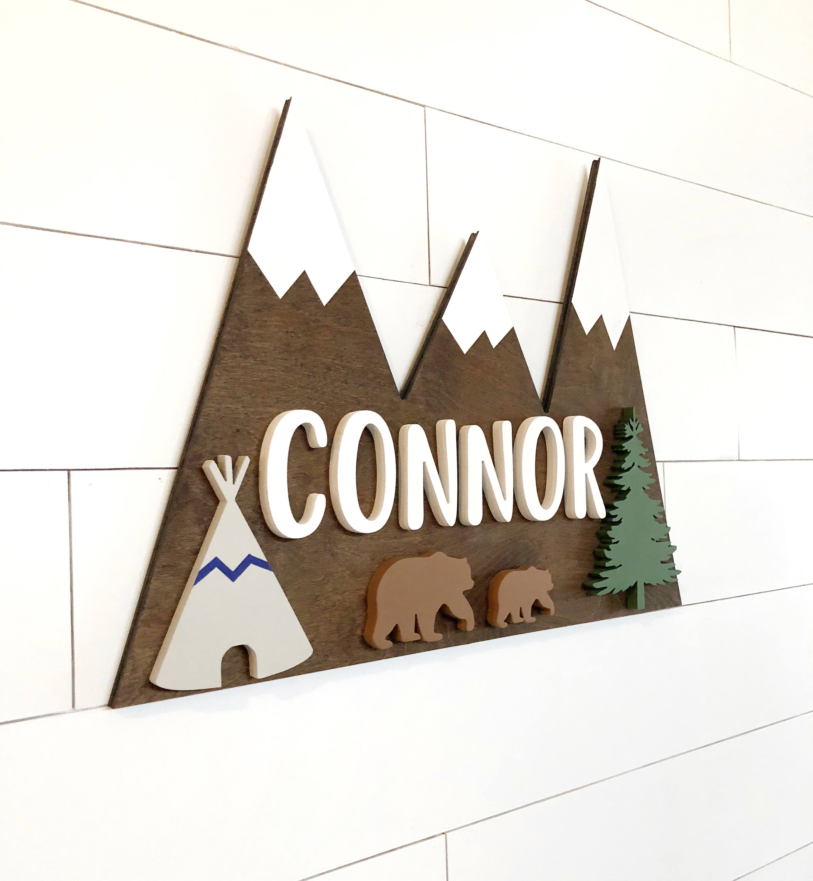 Wooden name sign Baby shower gift Animal nursery decor. Custom name sign Name wall decor Custom Nursery decor Sign for nursery