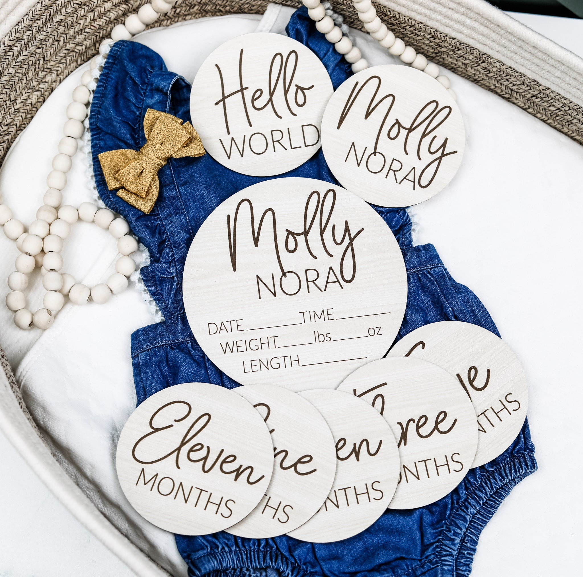 Monthly Milestone Markers, First Year Photo Props, Baby Shower Gift ...