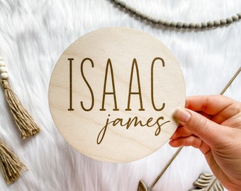 Wood Baby Name Sign | Personalized Birth Announcement Sign | 6" Newborn Name Sign | Name Announcement | Hospital Birth Announcement