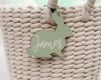 Easter Basket Tag, 3.5 Inch Basket Tag, Easter Gift Tag, Personalized Easter, Easter Gift for Kid, Bunny Name Tag for Easter