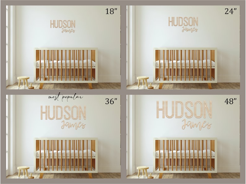 Name Cutouts for Nursery, Wooden Letters, Name Sign, Nursery Letters