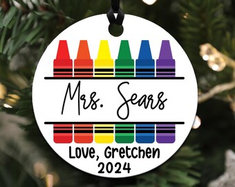 Teacher Ornament Gift, Teacher Appreciation, Teacher Gift, Custom Teacher Ornament, Ceramic Teacher Ornament, Teacher Christmas Gift