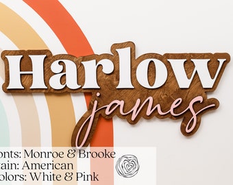 Custom Wooden Name Sign For Nursery