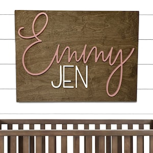 Rectangle Shiplap Nursery Name Sign 18 36 Inch Baby Shower Etsy